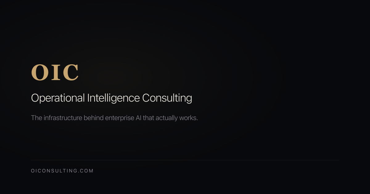OIC — Enterprise AI Consulting | Operational Intelligence Consulting